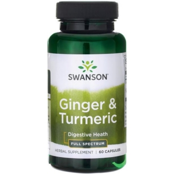 SWANSON FS Imbir + Turmeric 60kapsułek cena 19,90zł