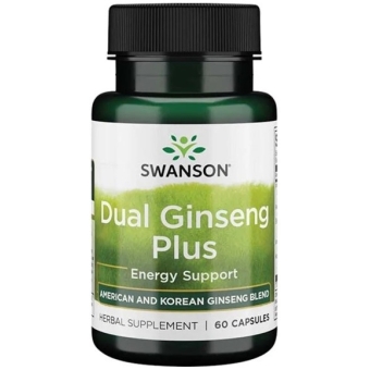 SWANSON Dual Ginseng Plus 60kapsułek cena 43,90zł