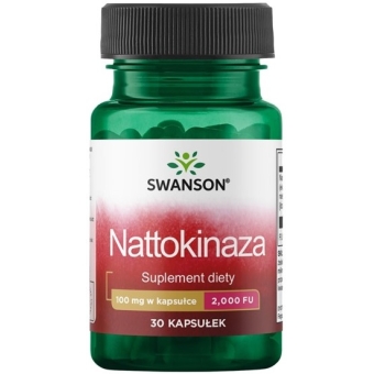 SWANSON Nattokinaza 100mg 2000FU 30kapsułek cena 43,50zł