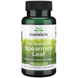 SWANSON Full Spectrum Spearmint leaf 400mg 60kapsułek cena 21,50zł