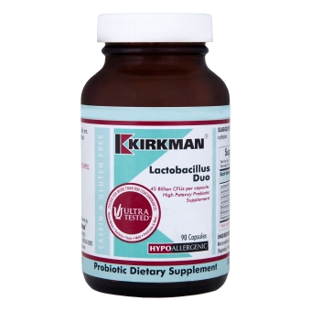 Kirkman Lactobacillus Duo™ (Hypoallergenic) probiotyk 90kapsułek cena 375,90zł