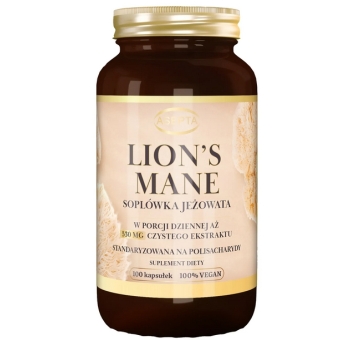 Asepta Lion's Mane soplówka jeżowata 530mg ekstraktu 60kapsułek cena 59,00zł