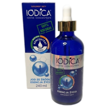 Iodica naturalny koncentrat jodu szkło płyn 240ml cena 89,00zł