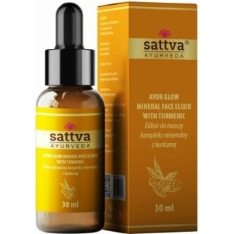 Serum eliksir do twarzy kompleks mineralny z kurkumą 30 ml Sattva cena 46,45zł