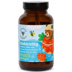 Miodziś Elektrolity dla dzieci o smaku truskawkowym 135,4g Pasieki Rodziny Sadowskich cena 39,00zł