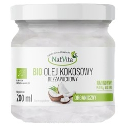 Natvita BIO Olej kokosowy bezzapachowy 200ml cena 19,00zł