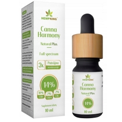 HempKing olej CBD 14% Canna Harmony 10% CBD 2% CBDA 2% CBG Natural Plus 1400mg 10ml cena 219,00zł