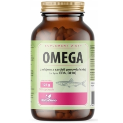 Herbasano OMEGA z olejem z sardeli peruwiańskiej 90kapsułek cena 31,90zł