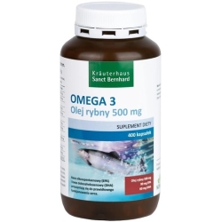 Sanct Bernhard Olej rybny Omega 3 500mg 400kapsułek cena 61,45zł