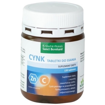 Sanct Bernhard Cynk 5mg + Witamina C do ssania 120tabletek cena 22,90zł