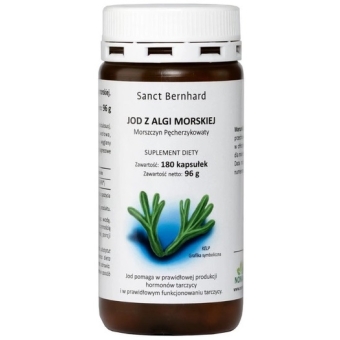 Sanct Bernhard Jod z algi morskiej 180kapsułek cena 35,90zł