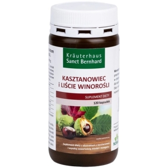 Sanct Bernhard Kasztanowiec i liście winorośli 120kapsułek cena 40,90zł