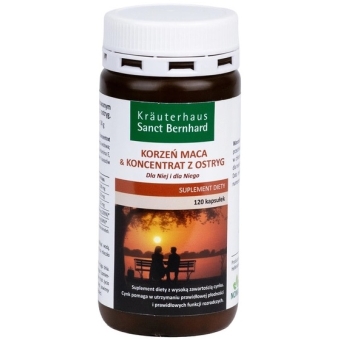 Sanct Bernhard Maca & koncentrat z ostryg 120kapsułek cena 59,90zł