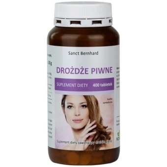 Sanct Bernhard Drożdze piwne - witaminy z grupy B 400tabletek cena 31,90zł