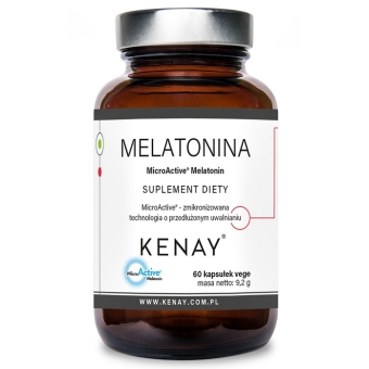 Kenay Melatonin MicroActive melatonina zmikronizowana 60kapsułek cena 30,45zł