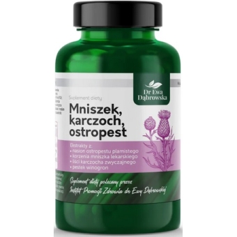Dr Ewa Dąbrowska Mniszek, karczoch, ostropest 60kapsułek cena 77,50zł