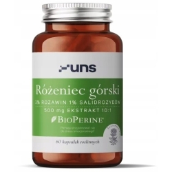 UNS Różeniec górski + BioPerine 60kapsułek cena 49,00zł