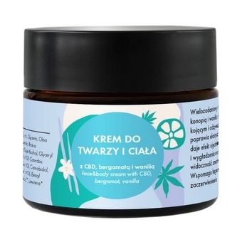 LullaLove Krem do twarzy i ciała z CBD bergamotą i wanilią 50ml cena 77,50zł