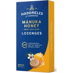 Pastylki do ssania miód manuka MGO 570+ UMF 16+ 8sztuk Haddell's of Cambridge cena 34,00zł