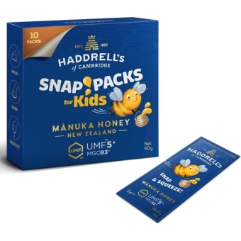 Miód manuka Kids MGO 83+ UMF 5+ 10saszetek Haddell's of Cambridge cena 42,00zł