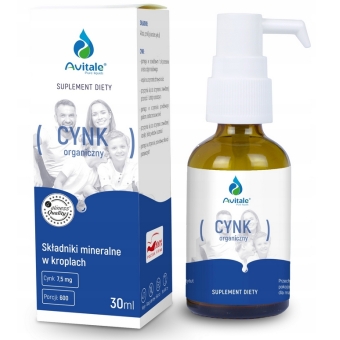 Avitale Cynk (Glukonian cynku) 7,5mg 30ml cena 39,90zł