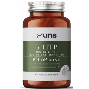 UNS 5-HTP  L-Tryptofan + Bioperine 60kapsułek cena 45,00zł