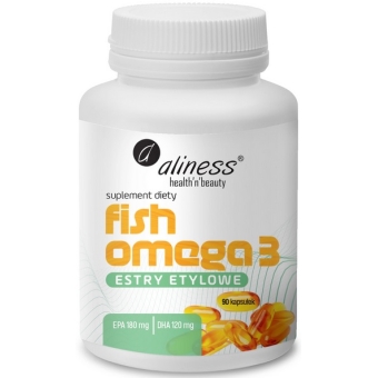 Aliness Fish Omega 3 Estry 180/120mg 90kapsułek cena 26,90zł