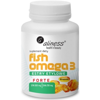Aliness Fish Omega 3 FORTE Estry 500/250mg 90kapsułek cena 49,90zł