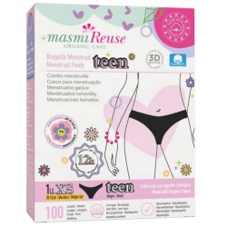 Masmi Majtki menstruacyjne ekologiczne dla Nastolatek100% bawełna XS cena 89,00zł