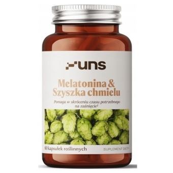 UNS Melatonina i szyszka chmielu 60kapsułek cena 34,90zł