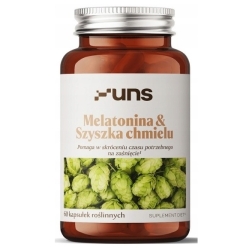 UNS Melatonina i szyszka chmielu 60kapsułek cena 34,90zł