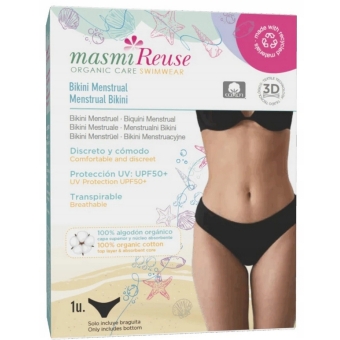 Masmi Majtki menstruacyjne Reuse do pływania UPF 50+/ odporne na chlor S (92-96 cm) cena 99,90zł