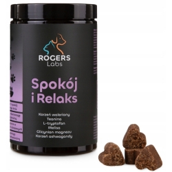 Spokój i relaks emocjonalna równowaga kąski dla psa i kota 180g Rogers Labs cena 109,00zł