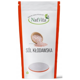 NatVita sól Kłodawska naturalna niejodowana kamienna różowa mielona (2kg) 2000g cena 12,90zł