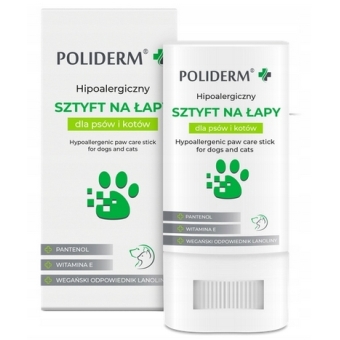Poliderm Sztyft na łapy hipoalergiczny dla psa i kota 14,5g cena 38,90zł