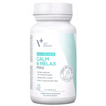 VetExpert Calm&Relax MINI na objawy stresu dla psów i kotów 30kapsułek cena 26,90zł