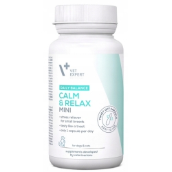 VetExpert Calm&Relax MINI na objawy stresu dla psów i kotów 30kapsułek cena 26,90zł
