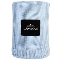 LullaLove Bambusowy koc Baby blue 80x100cm cena 138,90zł