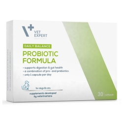 VetExpert Probiotic Formula probiotyk dla psów i kotów 30kapsułek cena 28,90zł