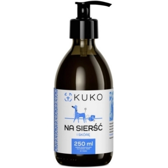 Kuko by Yango Karma uzupełniająca na sierść i skóre dla kotów i psów 250ml data ważności: 2026.05 cena 35,90zł