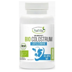 BIO Colostrum Liofilizowane 30-40% IgG proszek 50g Natvita cena 82,90zł