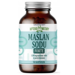 Maślan sodu Forte 1200mg 90kapsułek Apteka Natury cena 59,00zł