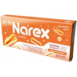Narex Forte 180mg probiotyk po antybiotyku 20kapsułek cena 32,90zł