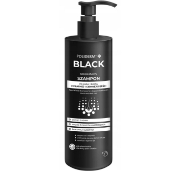 Poliderm Black Szampon do czarnej i ciemnej sierści dla psów i kotów 250ml cena 32,90zł