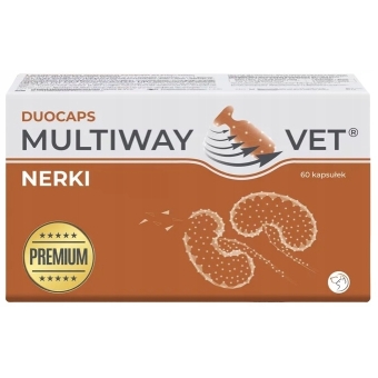 MultiWay Vet Duocaps na nerki dla psów i kotów 60kapsułek cena 74,90zł