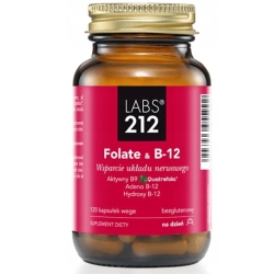 LABS212 Folate & B-12 (witaminy B9 5-mthf i B12) 120kapsułek cena 97,90zł