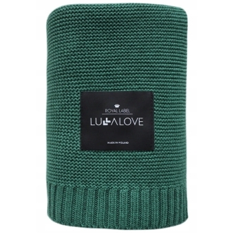 LullaLove Bambusowy koc butelkowa zieleń 80x100cm 1sztuka cena 138,90zł