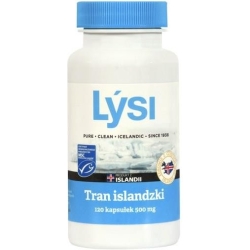 Lysi tran islandzki 500mg 120kapsułek cena 40,50zł