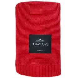LullaLove bambusowy koc czerwień 80x100cm 1 sztuka cena 138,90zł