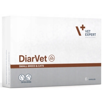 VetExpert Diarvet Small Breed&Cats preparat na biegunke dla psów i kotów 6kapsułek cena 20,90zł